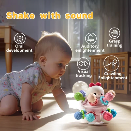 Multi-Texture Baby Rattle & Teething Toy