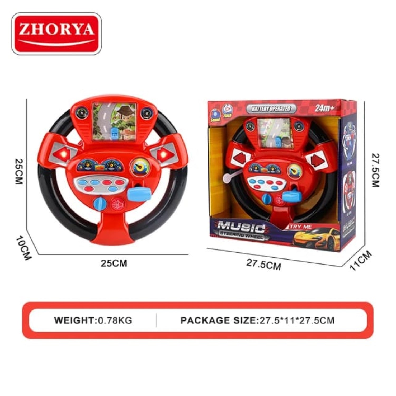 Musical Steering Wheel For Kids - KiddieWink - Gifts They'll Love