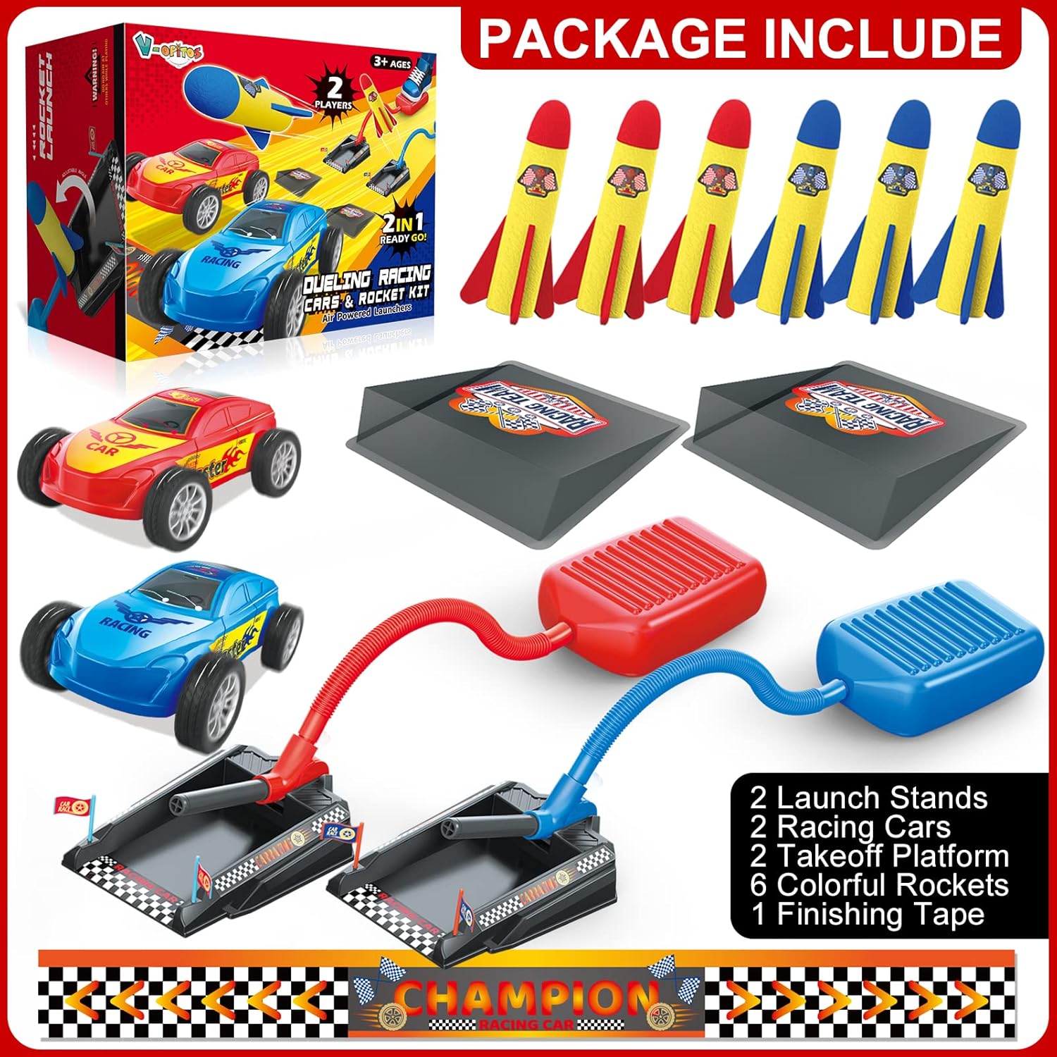 2 In 1 Rocket & Racer Car Toy For Kids - KiddieWink - Gifts They'll Love