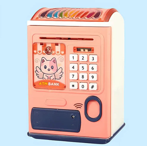 Kids Mini ATM Money Bank With Fingerprint