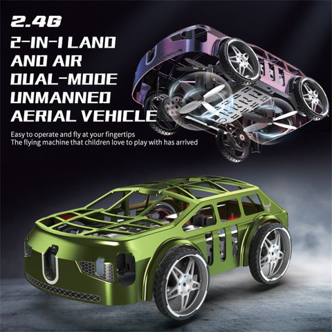 2 IN 1 Multifunctional Flying Drone Car Toy