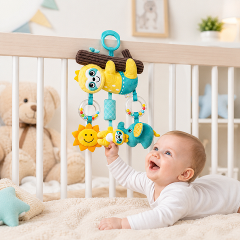 Soft Sloth Baby Crib & Stroller Hanging Toy