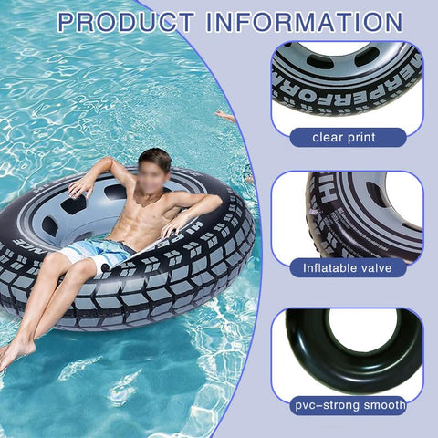 Inflatable Tyre Shaped Pool Tube For Kids