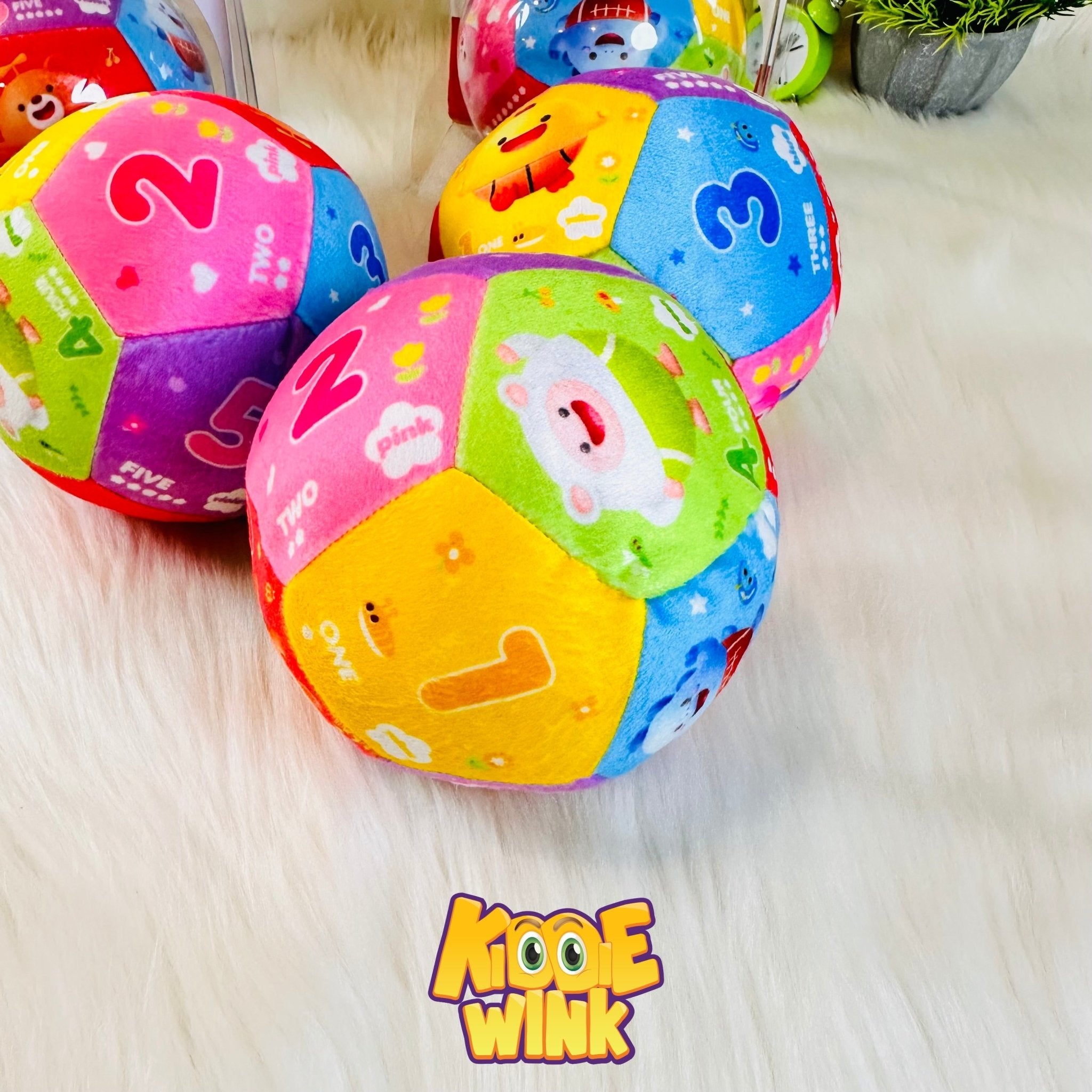 Colorful Soft Rattle Sensory Ball Toy - KiddieWink - Gifts They'll Love
