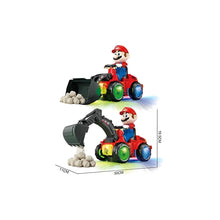 Mario Engineering Vehicle With LED Light Toy For Kids