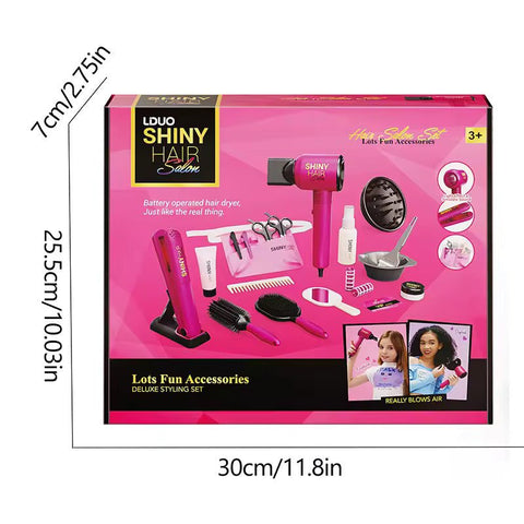 Hair Dryer Styling Play Set For Girls - KiddieWink - Gifts They'll Love
