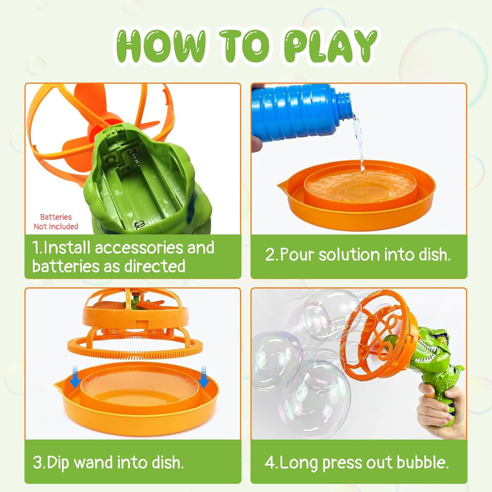 Royal Dino Borbulhando Bubble Gun Toy – image 6 – KiddieWink