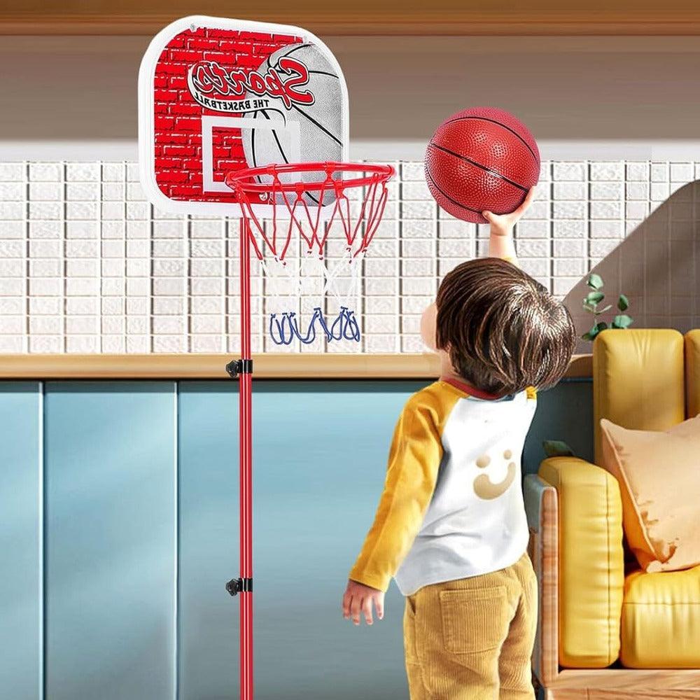 Children's Height Adjustable Basketball Stand Indoor Activity Toy - KiddieWink - Gifts They'll Love