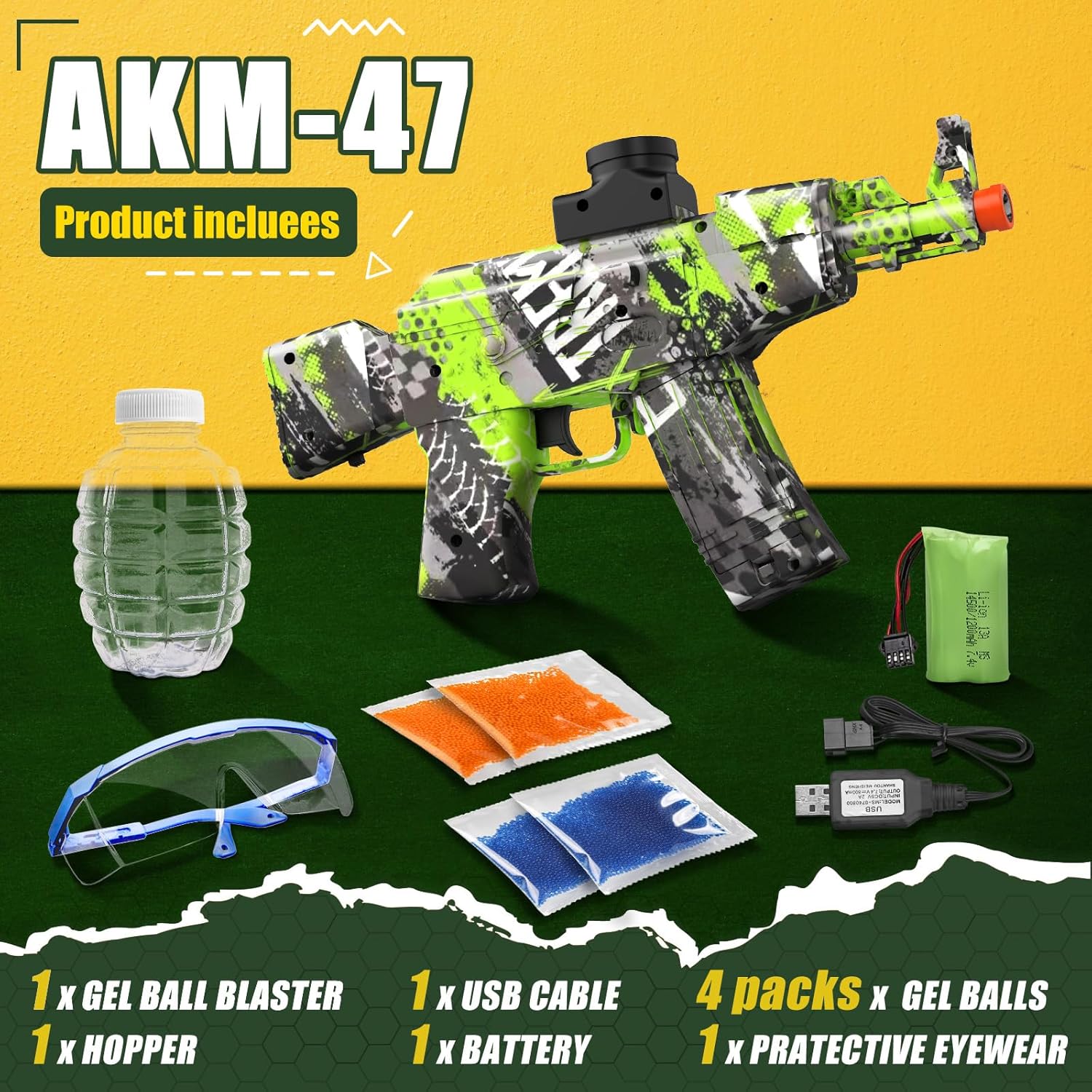 Gel Blaster AK 47 Electric Toy Gun - KiddieWink - Gifts They'll Love