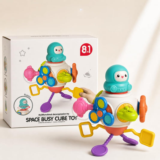 8-in-1 Space Busy Cube Sensory Activity Toy for Kids