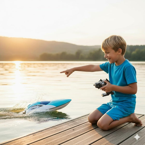 High - Speed RC Boat – 2.4GHz Control - KiddieWink - Gifts They'll Love
