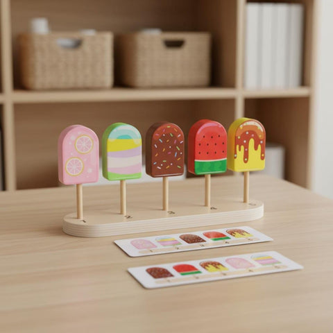 Wooden Ice Cream Sorting & Matching Toy – image 6 – KiddieWink