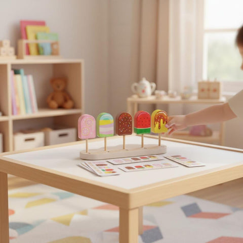 Wooden Ice Cream Sorting & Matching Toy – image 5 – KiddieWink