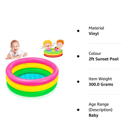 KiddieWink™ Inflatable Rainbow Color Swimming Pool - KiddieWink - Gifts They'll Love