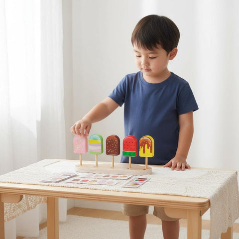 Wooden Ice Cream Sorting & Matching Toy – image 9 – KiddieWink