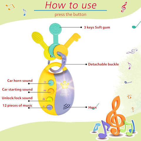 Musical Smart Remote Key Toys for Baby