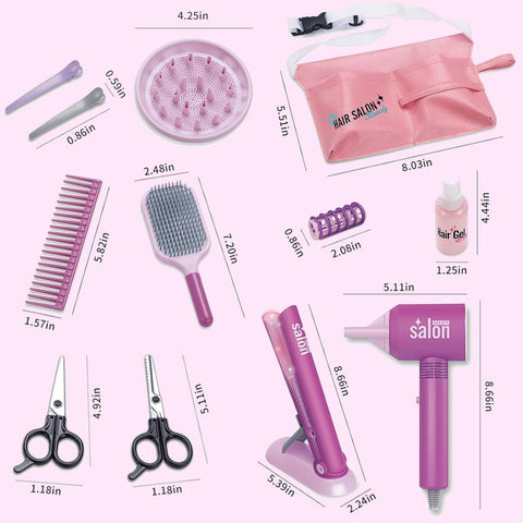 Kids Makeup & Hairdressing Play Set Kit