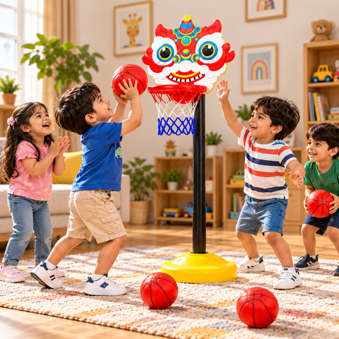 Adjustable Basketball Hoop Set For Kids