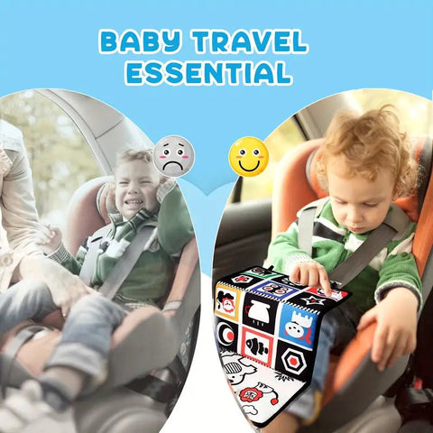 Tummy Time Mirror Sensory Cloth Book For Toddler - KiddieWink - Gifts They'll Love