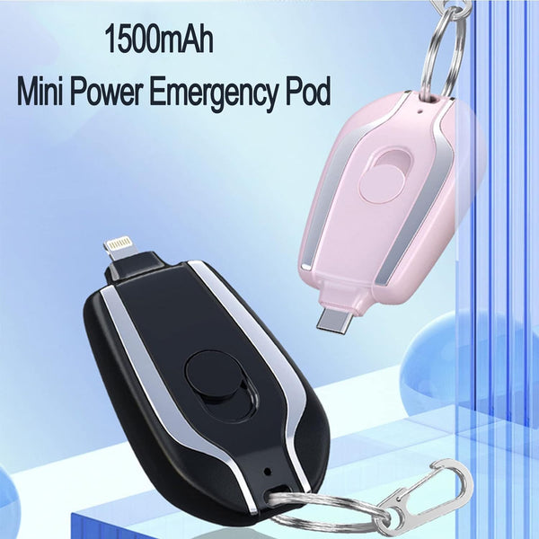 Portable Mini Keychain Power Bank (1500MAh)