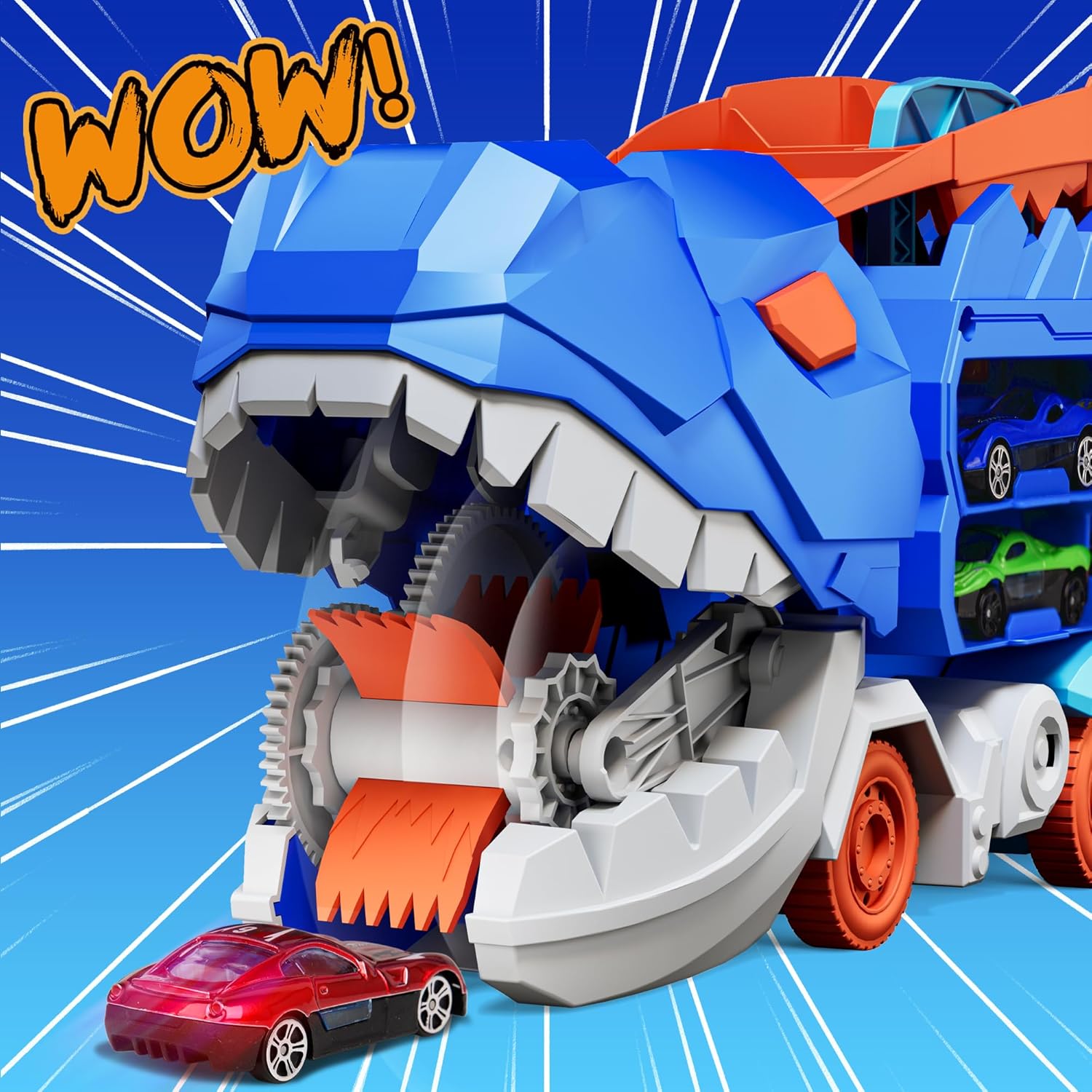 Dinosaur Transport Truck Car Toy For Kids - KiddieWink - Gifts They'll Love