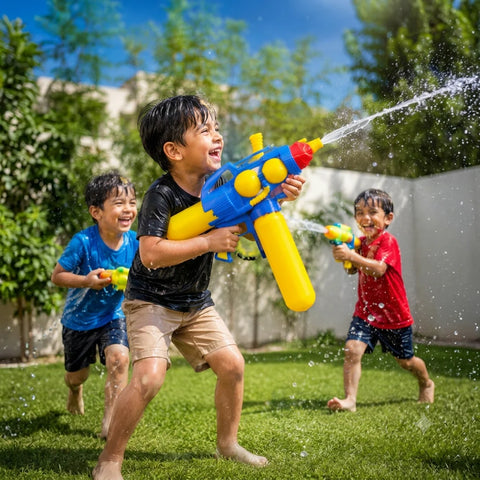 Aqua Storm Water Blaster Gun & 3D Inflatable Punching Bop Bag Boxing Toy