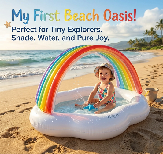 Rainbow Cloud Inflatable Baby Pool
