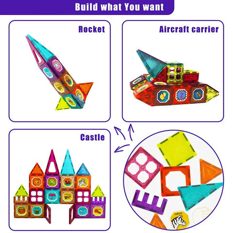 Kids Magnetic 3D Creative Building Blocks Set