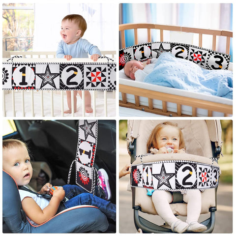 Soft Black & White Baby Sensory Cloth Book