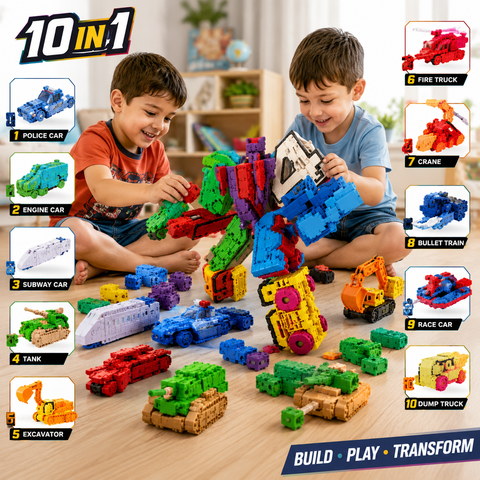 10-in-1 Transforming Number Robot Set