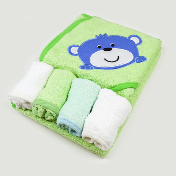 Ultra Soft Hooded Bath Towel Set For Toddlers