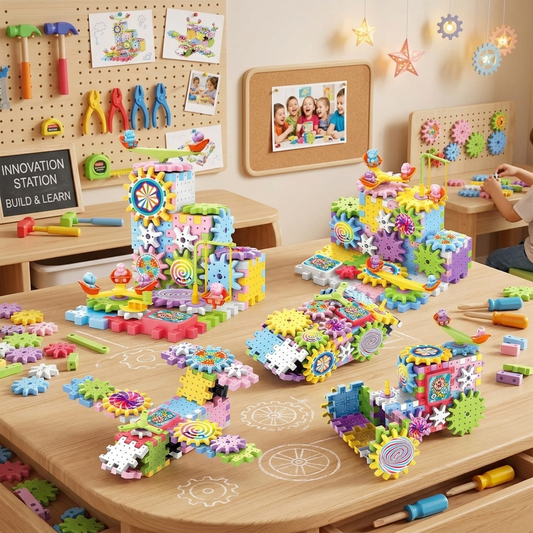 Electric Gear Building Blocks Toy For Kids (165 pcs)