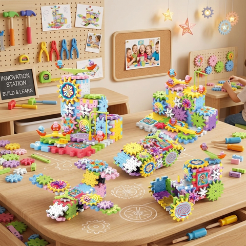 Electric Gear Building Blocks Toy For Kids (165 pcs)