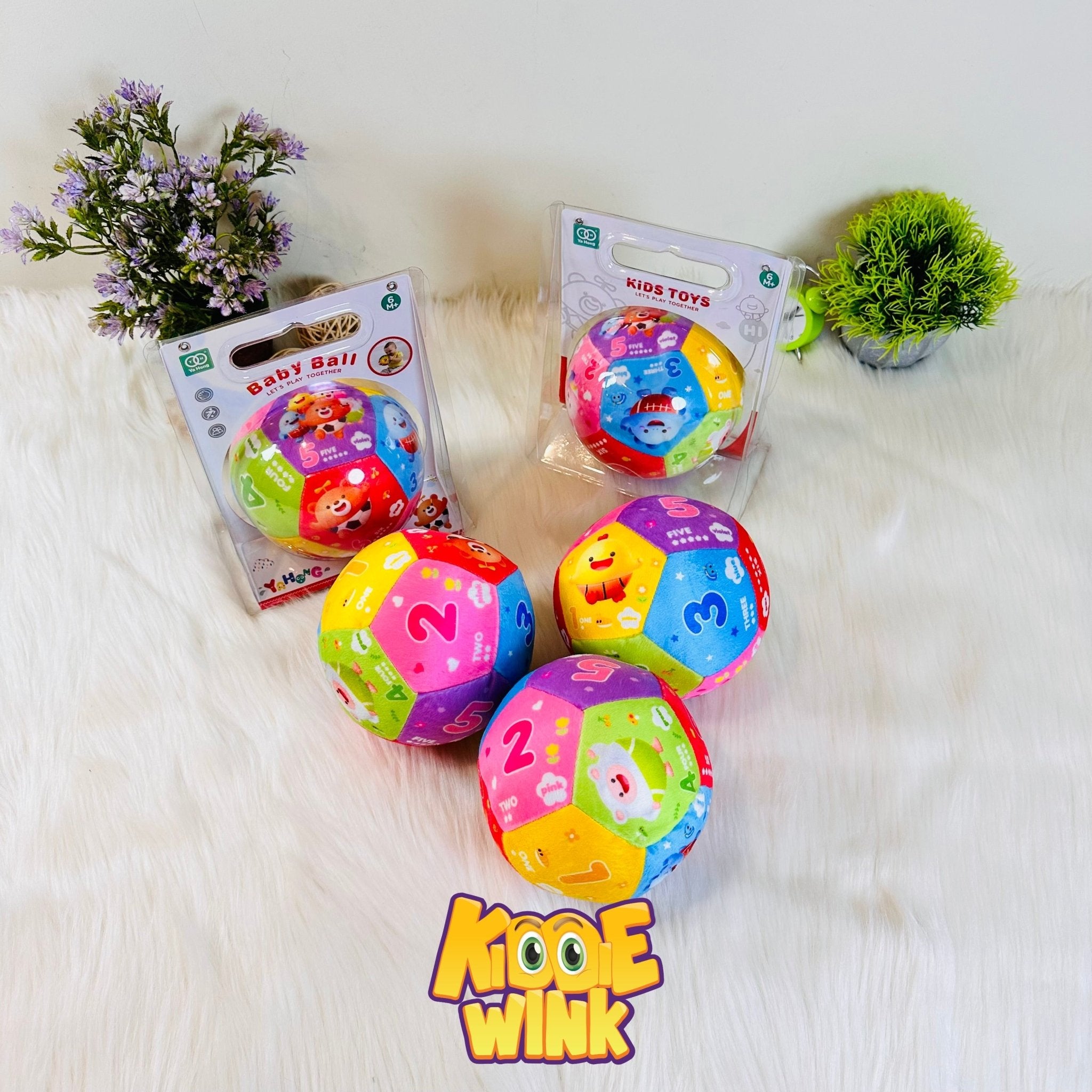 Colorful Soft Rattle Sensory Ball Toy - KiddieWink - Gifts They'll Love