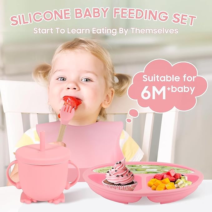 Multi-Piece Silicon Baby Dining Kit – image 1 – KiddieWink