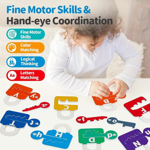 Montessori Letter & Number Key Matching Game
