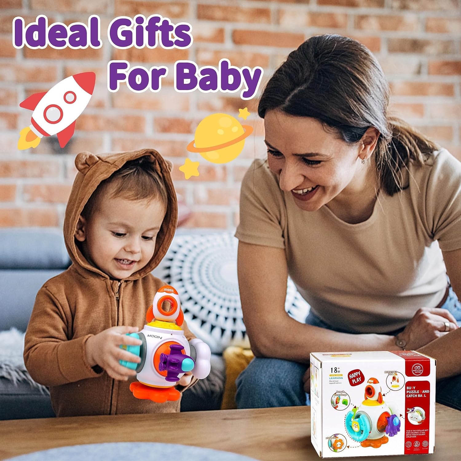 6 in 1 Montessori Sensory Activity Busy Cube For Kids - KiddieWink - Gifts They'll Love