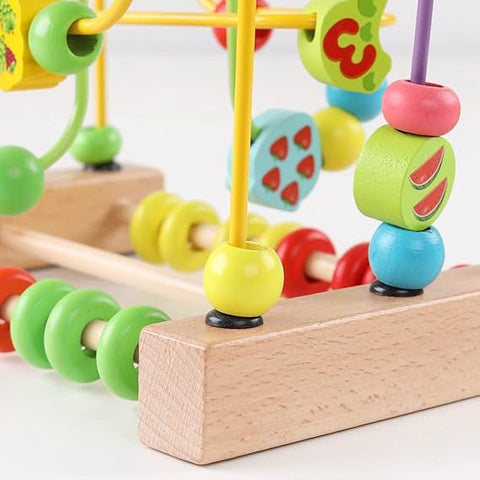 Animal & Fruit Educational Wooden Bead Maze Toy