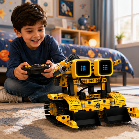 5-in-1 Transforming Smart Builder RC Engineering Robot
