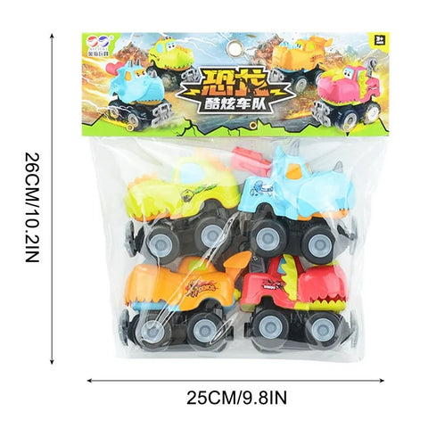 4 Dinasour-Themed Monster Trucks For Kids