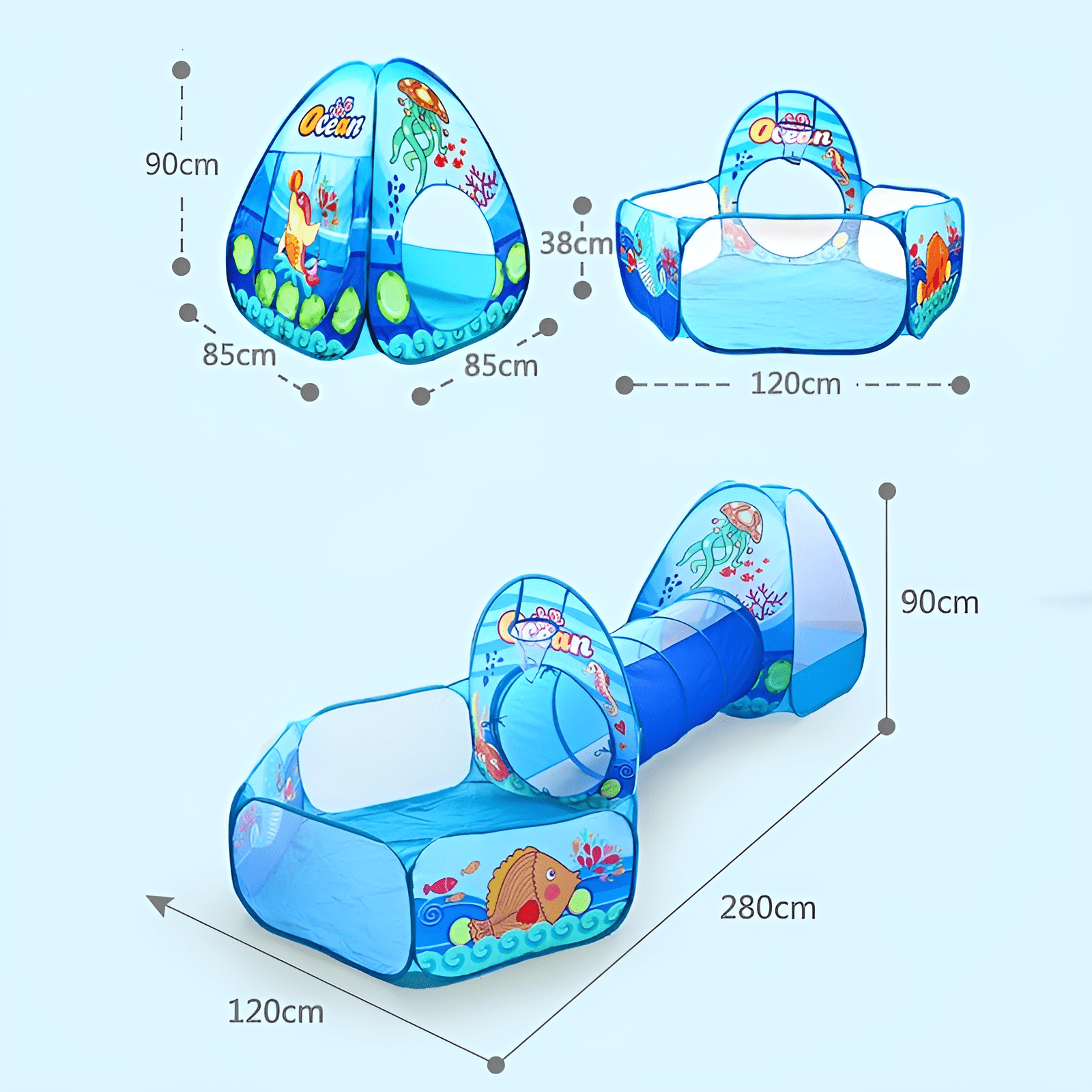 Ball Pool Tent & Tunnel House For Kids - KiddieWink - Gifts They'll Love