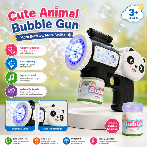 Cute Animal Bubble Gun Toy for Kids