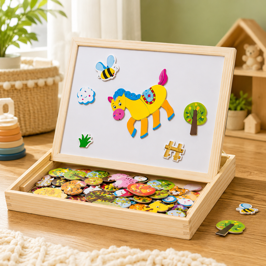 Happy Farm Magnetic Puzzle  Board toy for kids