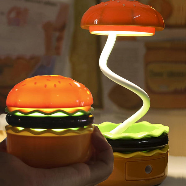 Cute Hamburger Desk Lamp With Sharpener