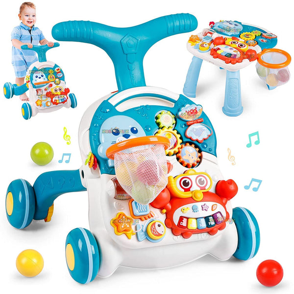 2 In 1 Musical Activity Walker + Activity Table - KiddieWink - Gifts They'll Love
