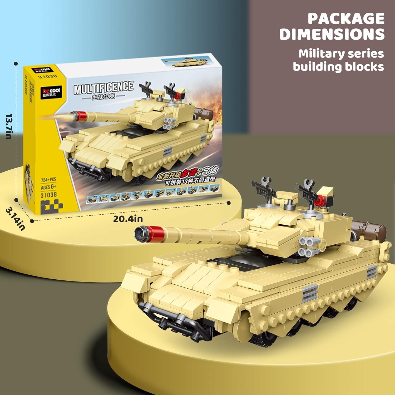 Architect Tanker Building Blocks (724 Pcs) - KiddieWink - Gifts They'll Love