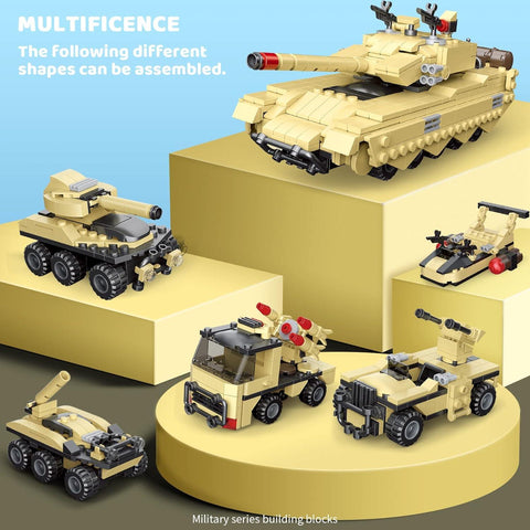 Architect Tanker Building Blocks (724 Pcs) - KiddieWink - Gifts They'll Love