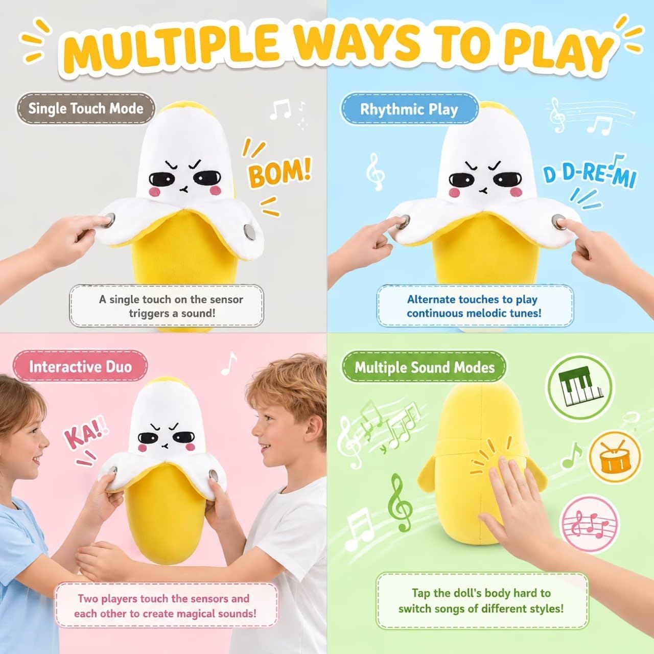 Interactive Singing Banana Plush Toy for Kids – image 4 – KiddieWink