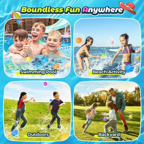 Reusable Water Splash Balloons (Pack Of 6)