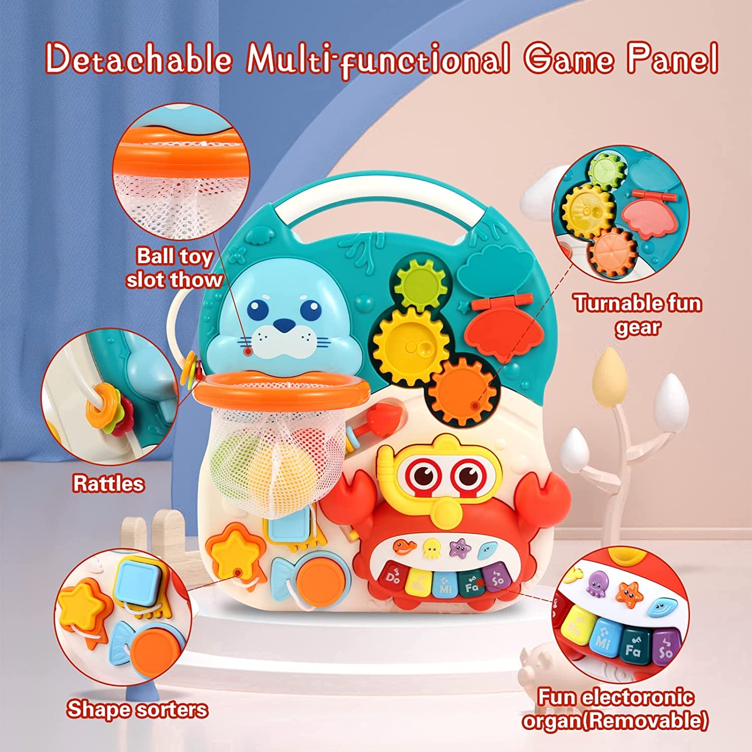 2 In 1 Musical Activity Walker + Activity Table - KiddieWink - Gifts They'll Love